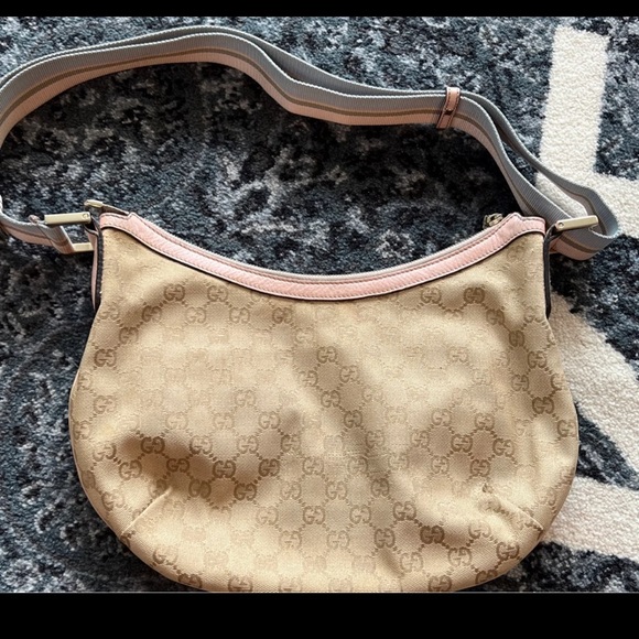 Gucci Monogram Web medium half moon hobo bag - Picture 12 of 12